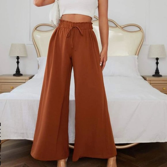 Tie Paperbag Waist Pants - Picture 3 of 4